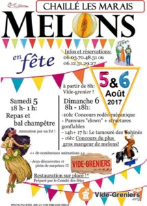 Chaillé-les-Marais: fête du melon les 5 et 6 août 