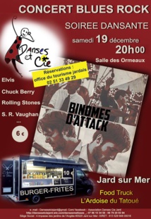 Jard-sur-Mer: Concert Blues Rock  le samedi 19 décembre à partir de 20h00 à la salle des Ormeaux.