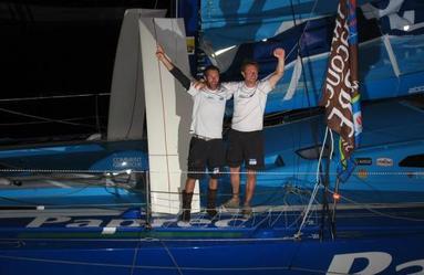 Jean-Pierre Dick et Jérémie Beyou vainqueurs de la Transat Jacques Vabre 2011 sur Virbac-Paprec 3