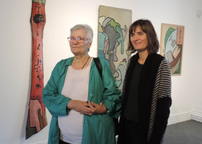 Annie Chaissac et Gaëlle Rageot - Exposition Gaston Chaissac - Chroniques au Musée de l'Abbaye Sainte-Croix Annie Chaissac et Gaëlle Rageot - Exposition Gaston Chaissac - Chroniques au Musée de l'Abbaye Sainte-Croix