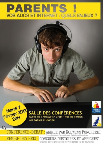 Conférence le mardi 7 février à l'Abbaye Sainte-Croix - Parents : vos ados et Internet, quels enjeux ? Conférence le mardi 7 février à l'Abbaye Sainte-Croix - Parents : vos ados et Internet, quels enjeux ?