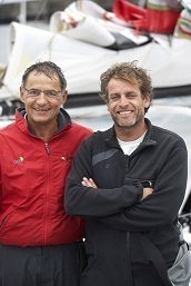 Jacques Fournier et Jean-Christophe Caso au départ de la Solidaire du Chocolat