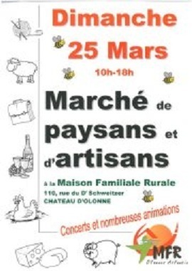 Marché de paysans et artisans aux Château d'Olonne le dimanche 25 mars 2012