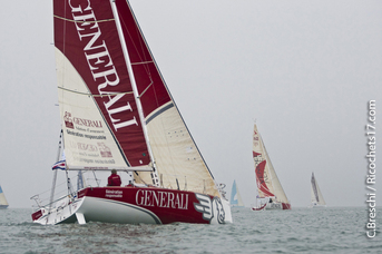 10h08 : Bon départ de la 10ème édition de la Solo Figaro Massif Marine