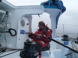 Guillaume à bord de Virbac-Paprec 3. Photo : ©Virbac-Paprec Sailing Team