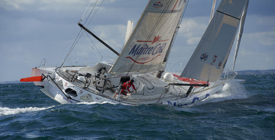 Imoca Maitre CoQ - skipper Jérémie Beyou - entrainement avril 2012. Photo : Y. Zedda Imoca Maitre CoQ - skipper Jérémie Beyou - entrainement avril 2012. Photo : Y. Zedda