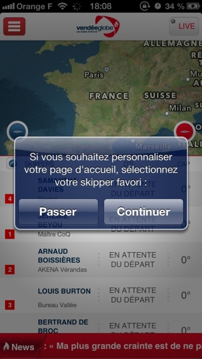 L'application officielle du Vendée Globe 2012 est désormais disponible