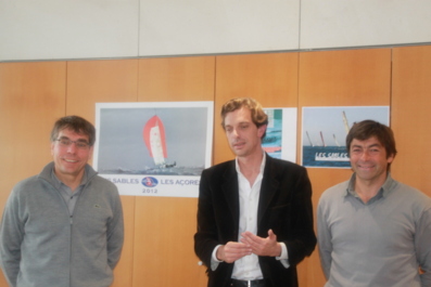 De gauche à droite : Jean-Louis Parent Directeur de l'Iso, Stéphane Tournade, Chargé des activités nautiques et Philippe Vallée, responsable de formation à l'Iso.