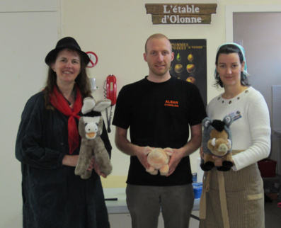 De gauche à droite : Cécile (3ème), Alban, vainqueur 2012 et Stéphanie (2ème). Photo : Les Tables d'Olonne