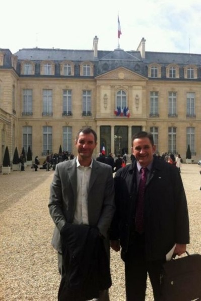 Jérémie Beyou à l'élysée, © Yvan ZEDDA