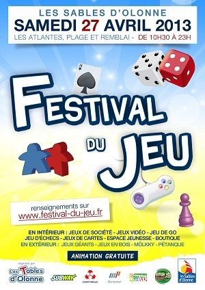 Festival du Jeu aux Sables d'Olonne le samedi 27 avril avec l'association Les Tables d’Olonne