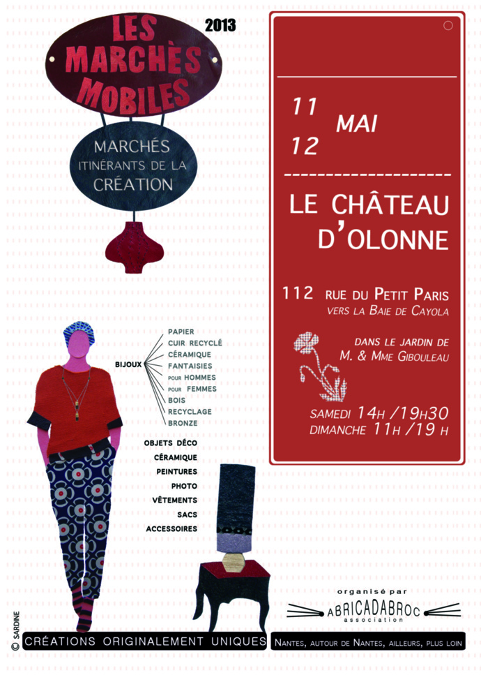 Les Marchés Mobiles : marchés itinérants de la création, de retour au Château d'Olonne les 11 et 12 mai Les Marchés Mobiles : marchés itinérants de la création, de retour au Château d'Olonne les 11 et 12 mai
