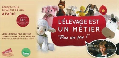 Rendez-vous le 23 juin à Paris : "L'élevage est un métier, pas un jeu" Rendez-vous le 23 juin à Paris : "L'élevage est un métier, pas un jeu"