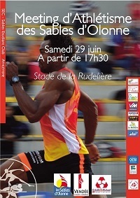 Grand rendez-vous d'athlétisme aux Sables d'olonne le samedi 29 juin Grand rendez-vous d'athlétisme aux Sables d'olonne le samedi 29 juin