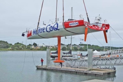 Imoca Maitre CoQ 2, mise a l eau 31 juillet. Photo : © Agence Kaori