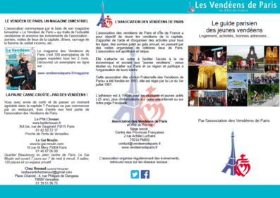 Les vendéens de Paris proposent un guide à destination des étudiants et jeunes actifs Les vendéens de Paris proposent un guide à destination des étudiants et jeunes actifs