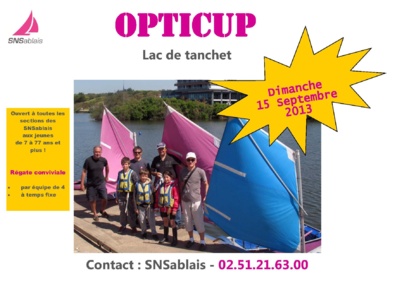  Les Sports nautiques sablais organise l'Opti Cup ce dimanche  