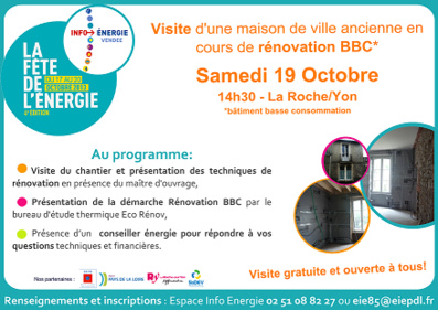 Fête de l'Energie en Vendée les 17, 19 et 20 octobre 2013