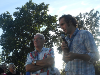 Olivier Rialland au côté de Jean Robert, animateur Olivier Rialland au côté de Jean Robert, animateur