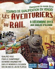 Les Sables d'Olonne : tournoi des aventuriers du rail le 8 décembre 2013