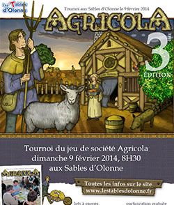 3ème Tournoi du jeu de société Agricola le dimanche 9 février