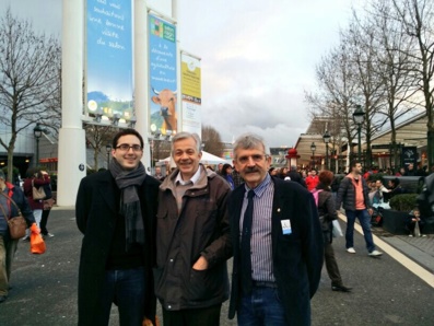 De gauche à droite : Henri Maria, Daniel Esnault des Vendéens de Paris et Hervé Pillaud de Vendée RS, secrétaire général de la Chambre d'Agriculture de Vendée et vice-Président de la FDSEA