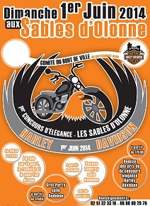 Parade d'Harley Davidson et de voitures américaines aux Sables d'Olonne