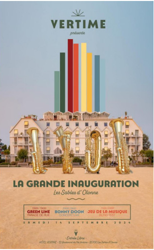 Le 14 septembre, Vertime convie les sablais à fêter son ouverture en musique Le 14 septembre, Vertime convie les sablais à fêter son ouverture en musique