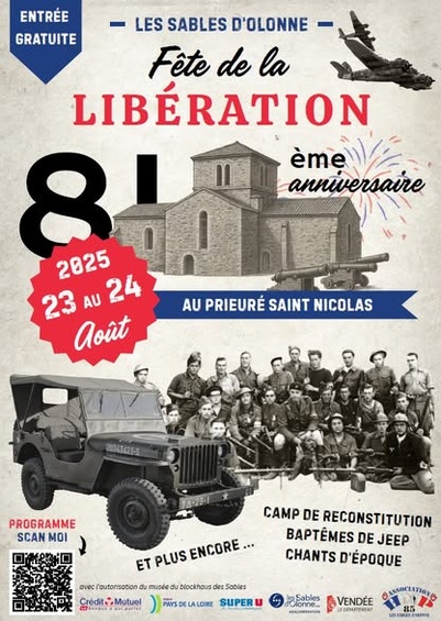 Ce week-end , 23 et 24 août, Les Sables d'Olonne fête les 81 ans de sa Libération  Ce week-end , 23 et 24 août, Les Sables d'Olonne fête les 81 ans de sa Libération