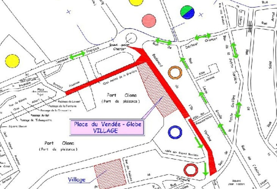 3 semaines avant le départ. Zone en rouge réservée aux piétons 3 semaines avant le départ. Zone en rouge réservée aux piétons