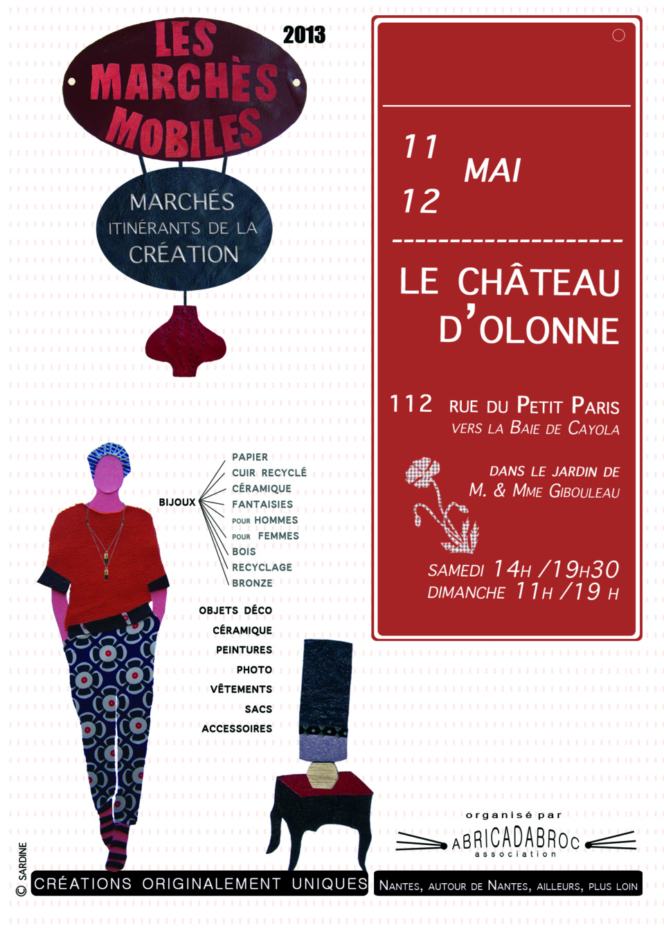 Les Marchés Mobiles : marchés itinérants de la création, de retour au Château d'Olonne les 11 et 12 mai