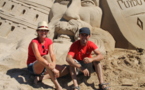 Sergi et Montserrat, sculpteurs professionnels sont aux Sables d'Olonne