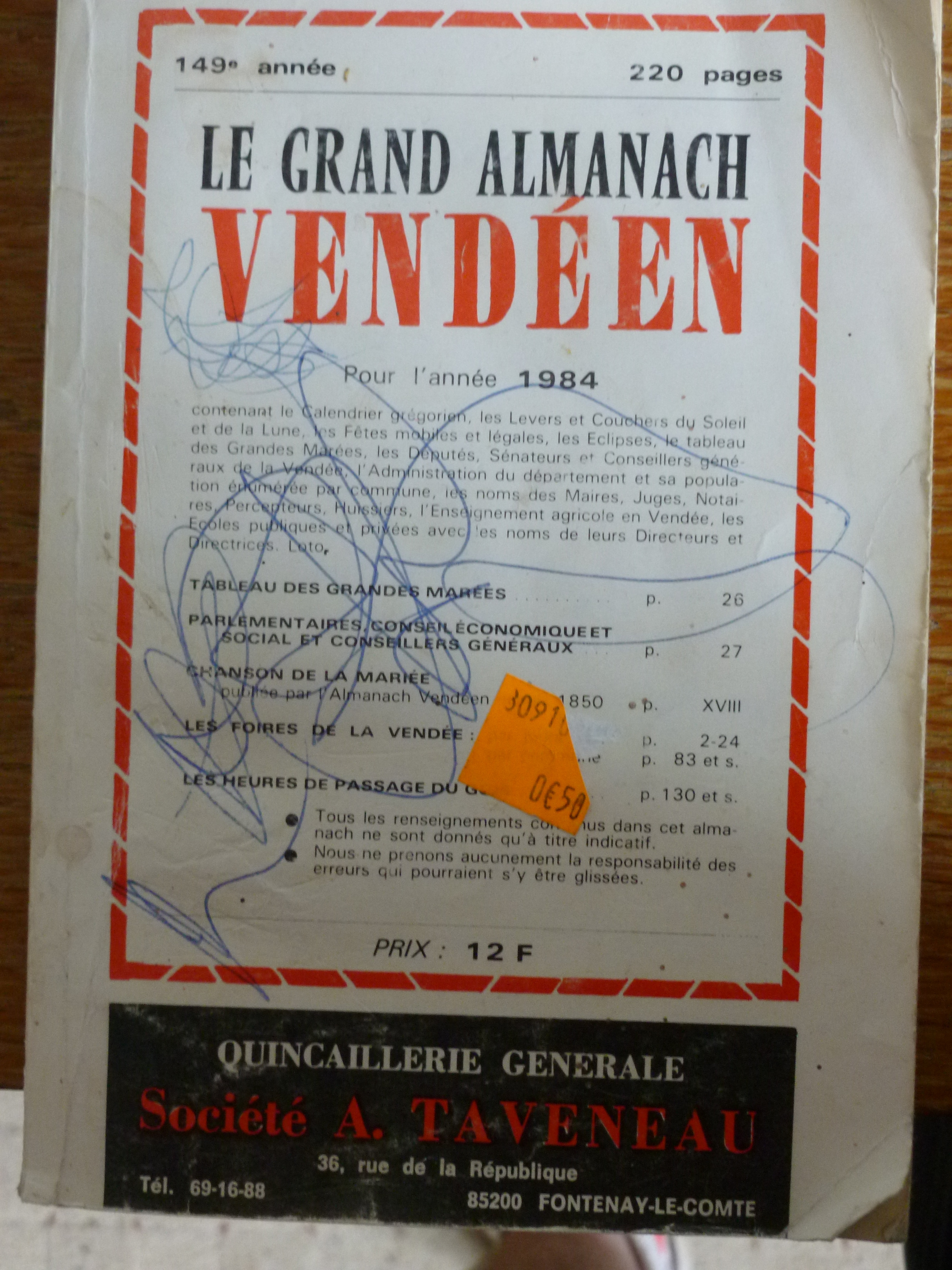 Le grand Almanach vendéen  de 1984 