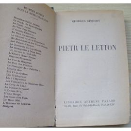 Simenon Georges:"Pietr le Letton"