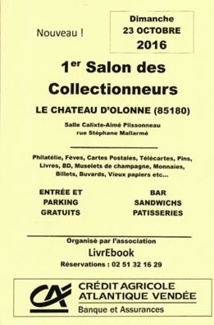 Le Château-d'Olonne : Salon des Collectionneurs le dimanche 23 octobre de  9h à 18h