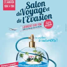 La Roche-sur-Yon : Salon du Voyage et de l’Évasion samedi 21 janvier de 10h00 à 19h00 La Roche-sur-Yon : Salon du Voyage et de l’Évasion samedi 21 janvier de 10h00 à 19h00