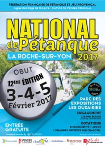La Roche-sur-Yon : National pétanque les 3 , 4 et 5 février