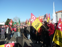 A l'appel de plusieurs syndicats, de nombreux cheminots de l'Ouest attendaient leurs PDG de la SNCF et du Réseau Ferré de France leur inquié