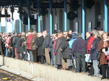 Sur les quais de la gare des Sables d'Olonne, on se serait cru aux heures de pointe dans le métro !