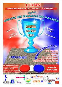 Luçon: 11ème Coupe de France de Palet Fonte le samedi 1°mai Luçon: 11ème Coupe de France de Palet Fonte le samedi 1°mai