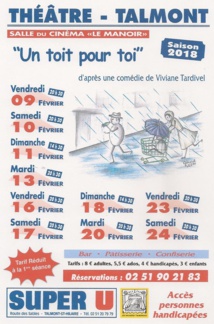 Théâtre : « Un toit pour toi » la nouvelle pièce des Baladins Talmondais Théâtre : « Un toit pour toi » la nouvelle pièce des Baladins Talmondais