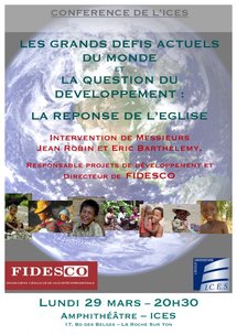 La Roche-sur-Yon: conférence sur les "Les grands défis actuels du monde et la question du développement : la réponse de l'Église" le lundi 29 mars à 20h30 La Roche-sur-Yon: conférence sur les "Les grands défis actuels du monde et la question du développement : la réponse de l'Église" le lundi 29 mars à 20h30