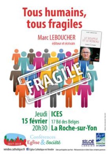 La Roche-sur-Yon: Conférence Eglise & Société le jeudi 15 février, 20h30 La Roche-sur-Yon: Conférence Eglise & Société le jeudi 15 février, 20h30