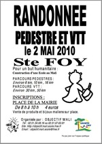 Sainte-Foy: randonnée VTT et pédestre le dimanche 2 mai Sainte-Foy: randonnée VTT et pédestre le dimanche 2 mai
