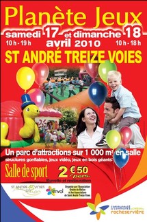 Saint-André-Treize-Voies: 3ème édition de « Planète Jeux » les 17 et 18 avril Saint-André-Treize-Voies: 3ème édition de « Planète Jeux » les 17 et 18 avril