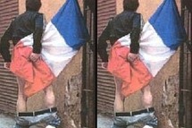 Véronique BESSE qualifie la photo de l’homme utilisant le drapeau français comme papier toilette de honteux et d’inacceptable.