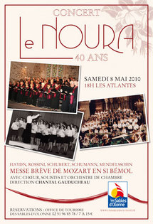 Les Sables d'Olonne: le chœur du NOURA fête les 40 ans de sa création le samedi 8 mai à 18h00 Les Sables d'Olonne: le chœur du NOURA fête les 40 ans de sa création le samedi 8 mai à 18h00