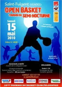 Saint-Fulgent: 28 ème Open de Basket le samedi 15 mai à 14h00 Saint-Fulgent: 28 ème Open de Basket le samedi 15 mai à 14h00