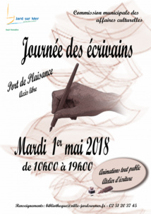 Jard-sur-Mer: « Journée des Ecrivains » le mardi 1° mai de 10h00 à 19h00 Jard-sur-Mer: « Journée des Ecrivains » le mardi 1° mai de 10h00 à 19h00