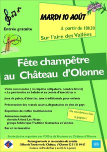 Le Château d'Olonne: Fête champêtre le mardi 10 août à 18h30 Le Château d'Olonne: Fête champêtre le mardi 10 août à 18h30